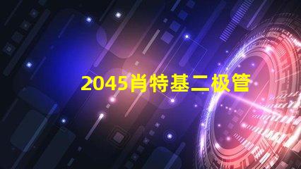 2045肖特基二极管参数揭秘其性能与应用优势