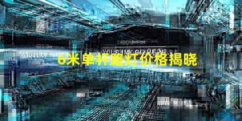 6米单杆路灯价格揭晓市场行情与成本分析