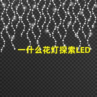 一什么花灯探索LED花灯的神秘魅力