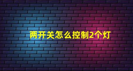 两开关怎么控制2个灯灯光控制方案及其应用