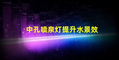 中孔喷泉灯提升水景效果的创新照明技术