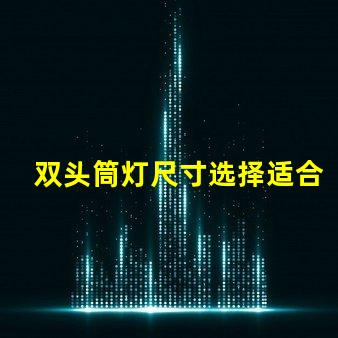 双头筒灯尺寸选择适合您空间的完美尺寸指南