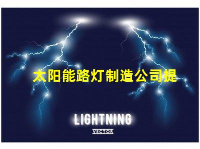 太阳能路灯制造公司提升城市可持续发展之路的先锋
