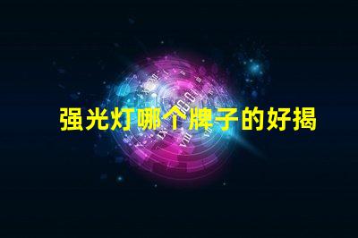 强光灯哪个牌子的好揭示市场上最受欢迎的强光灯品牌