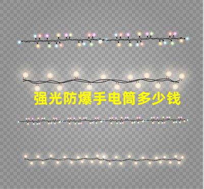 强光防爆手电筒多少钱市场价格与性能对比解析