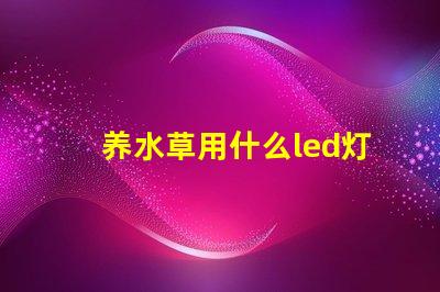 养水草用什么led灯珠好