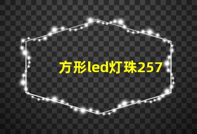 方形led灯珠257LED发光二极管做得好的有那些厂家