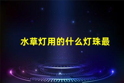 水草灯用的什么灯珠最亮