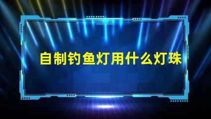 自制钓鱼灯用什么灯珠最好