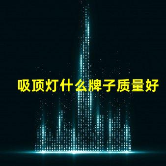 吸顶灯什么牌子质量好又实惠优质与经济性的完美平衡